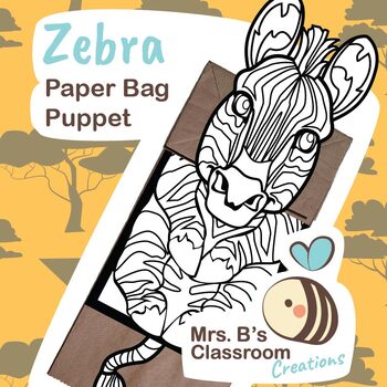 Zebra Paper Bag Puppet