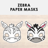 African Animal Paper Masks Printable Safari Craft Activity Costume