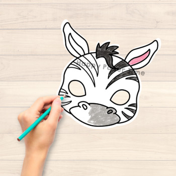 African animal masks paper printable - Easy kid crafts - Happy Paper Time