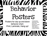 Zebra Print Behavior Posters