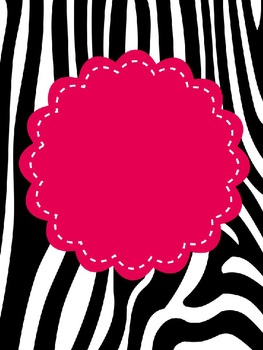 Zebra Print Binder Covers by Double Trouble | Teachers Pay Teachers