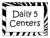 Zebra Print Center Signs (Freebie, NOT endorsed by The2Sisters)