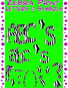 Preview of Alphabet Letters Clipart - Zebra