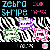 Zebra Print Decor Color Posters