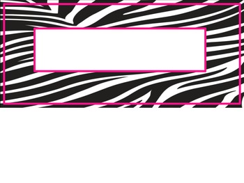 Zebra Print Nametag Labels by Samantha Allen | Teachers Pay Teachers