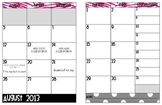Zebra Print and Black and white polka dot Planning Calendar