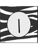 Zebra Table Number Signs
