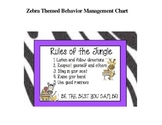 Zebra Themed Behavior Management Chart
