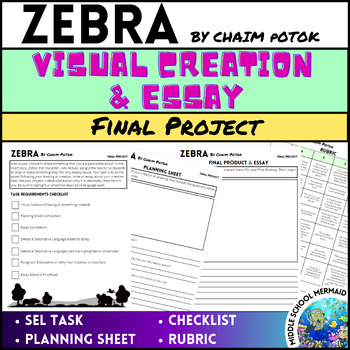 Preview of Zebra by Chaim Potok Visual Creation & Essay Final Project