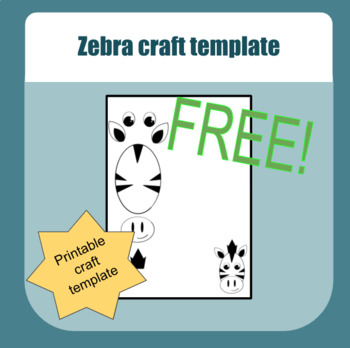 Zebra craft template by Caralayah #39 s Creations TPT