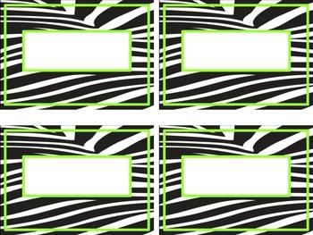 Zebra print labels by AllensFirsties | TPT