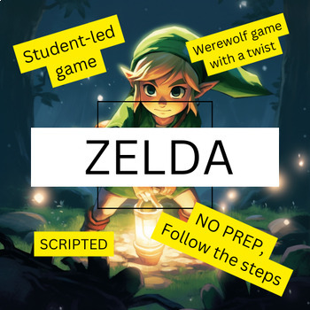 Preview of Zelda No prep game Werewolf with a Twist - Classroom Community Team Building