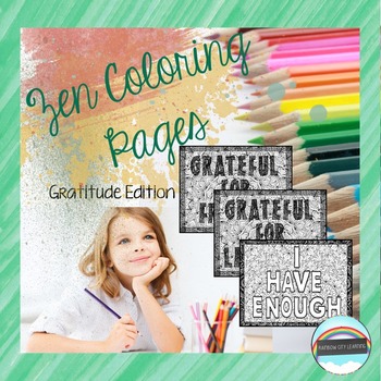 Gratitude Coloring Pages by Rainbow City Learning | TpT