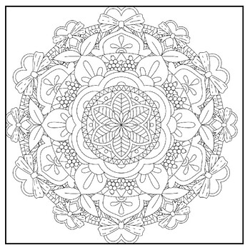 Preview of Zen Mandalas: 25 Intricate Coloring Pages for Relaxation and Mindfulness