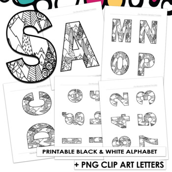 zen mountain printable bulletin board letters alphabet clipart png
