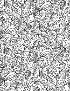 Zen Tangle Doodling Stress Relief Coloring Book For Adults And kids |  Printable