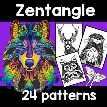 Zentangle animals