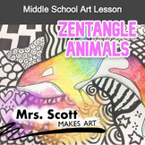 Zentangle Animals - Art Project - Middle School 6/7/8