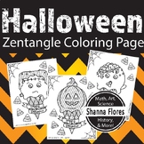 Zentangle Coloring Page, Halloween Ice-Cream Cones, Franke