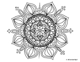 Zentangle Coloring Page: Mandala