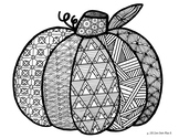 Zentangle Coloring Page: Pumpkin