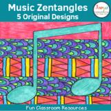 Music Zentangle Coloring Pages
