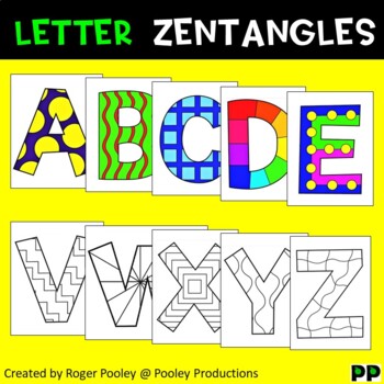 zentangle alphabet teaching resources teachers pay teachers