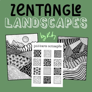 Preview of Zentangle Landscapes - Lesson Plan
