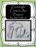 Zentangle Name Art Back to School Activity