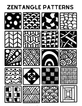 Zentangle Patterns 40 Patterns! by MsJess | TPT