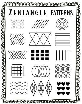easy zentangle designs
