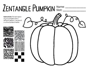 Pumpkin zentangle