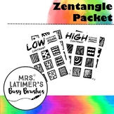 Zentangle Sheets-4 total (Low and High Contrast)