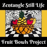 Zentangle Still Life Fruit Bowls