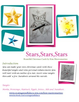 Preview of Zentangle and Doodle Inspired Art:Christmas Stars