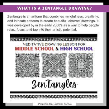 Zentangles - Mindfulness Drawing - Worksheets & Lesson Plan - Emergency ...