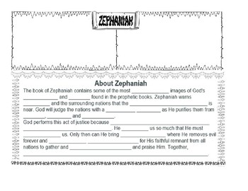 Preview of Zephaniah doodle notes