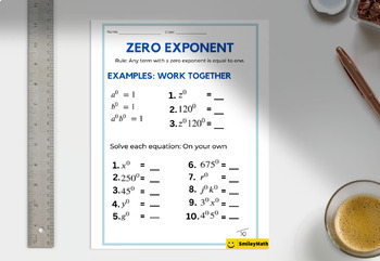 Preview of Zero Exponent Practice