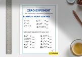 Zero Exponent Practice