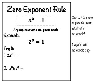 One (1) Exponent Rule — Definition & Examples - Expii