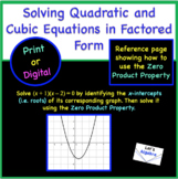 Solving Quadratic and Cubic Equations in Factored Form