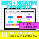 Zero and Negative Exponents Digital Practice Activity