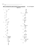 Zero and Negative Exponents Quiz Key