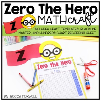 Preview of Zero the Hero Math Craft FREEBIE
