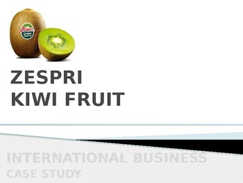 Preview of Zespri - Case Study (International Business)