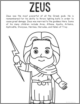 Download Greek Gods Coloring Pages Worksheets Teaching Resources Tpt