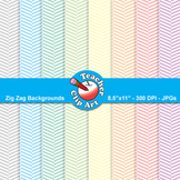 Zig Zag Backgrounds — Pastel Colors (9 Backgrounds)