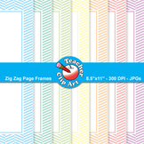 Zig Zag Page Frames — Pastel Colors (9 Frames)