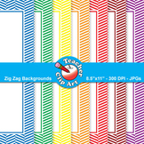 Zig Zag Page Frames — Primary Colors (11 Frames)