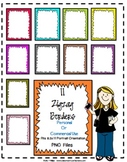 Zigzag Doodle Borders {Personal or Commercial Use}
